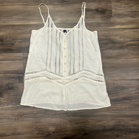 💗Gentle Fawn Cream Lace Boho Camisole - Picture 1 of 3